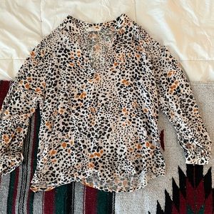 Lush animal print top, size M